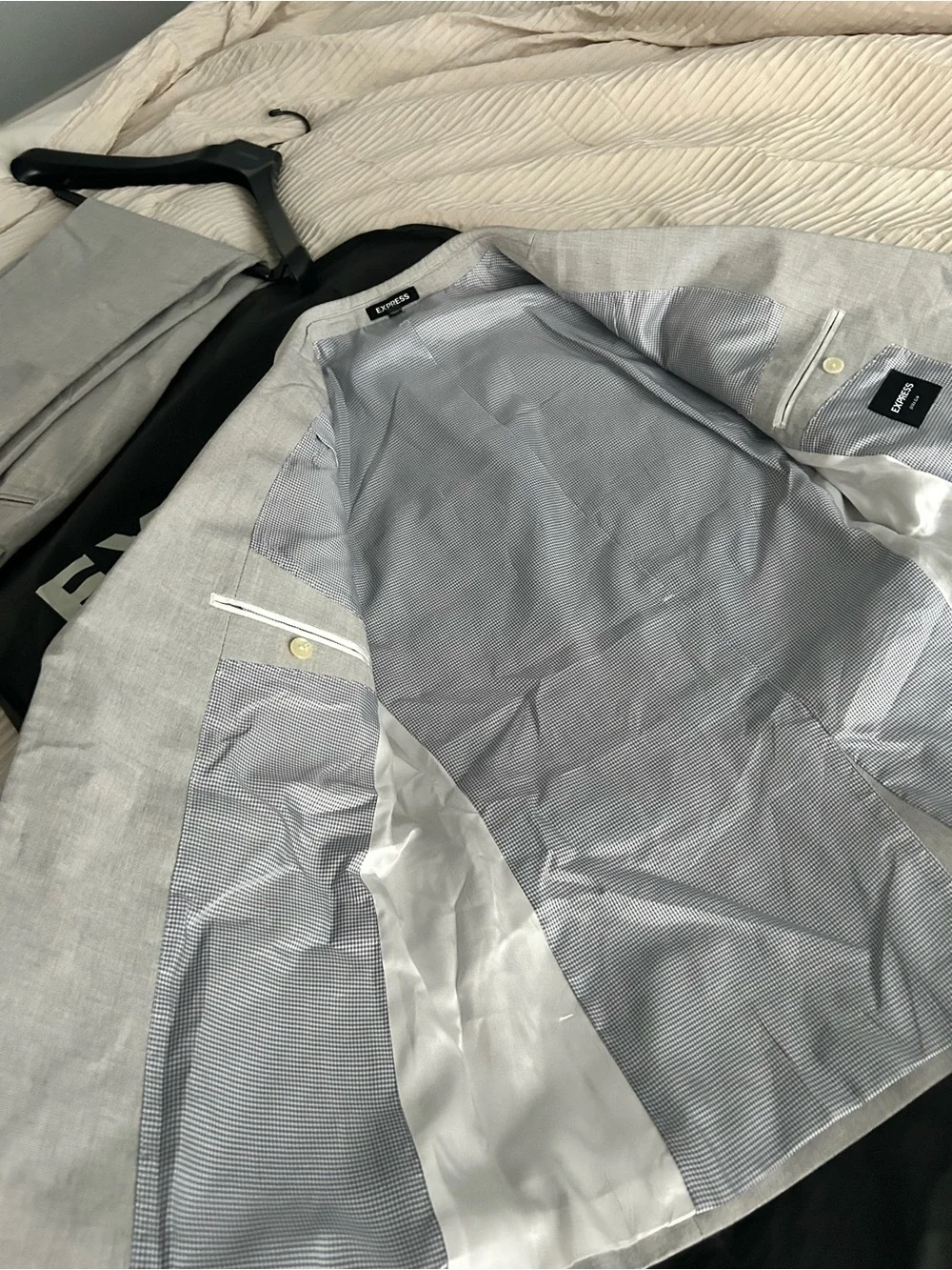 Express Black Garment Cover with White Logo